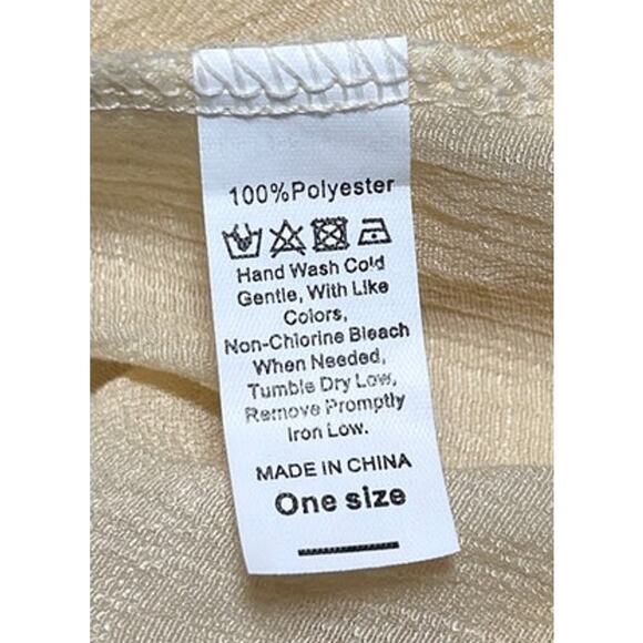 Womens Boho Crochet Swimsuit Cover Up Mini Dress One Size Beige Beach - Picture 3 of 7